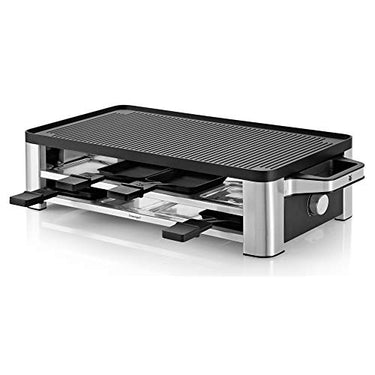 WMF Lono Raclette Grill mit Pfännchen und Schiebern, Raclette 8 Personen, 1500 W, edelstahl matt im Sale